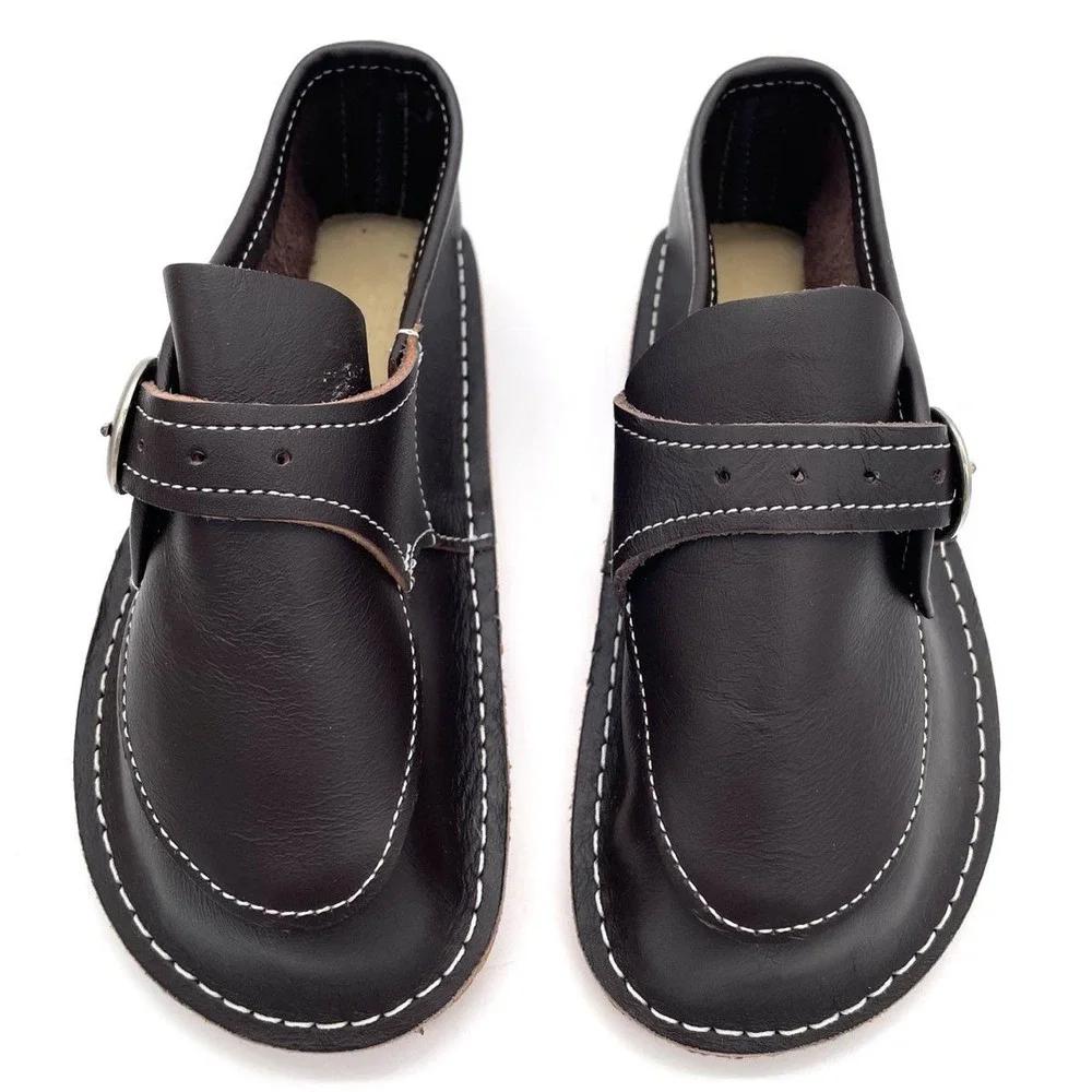 Bear Feet MNK CHS Monk Strap Dark Brown Leather Kid's Shoes Size 9 DSWB